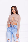 You're the One | Tan Crop Top